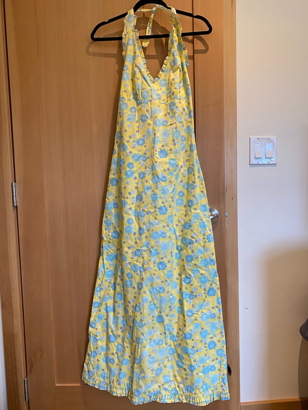 Vintage 1970s Lilly Pulitzer Floral Daisy Lion Halter Dress